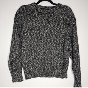 Zara Knit Limited Edition Black White Wool Sweater• Small